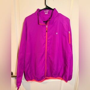 Champion Vibrant Purple Jacket with Bold Orange Trim